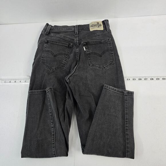 Levi's silver tab womens mom jean gray/black denim 27x27 6163 - Picture 2 of 12